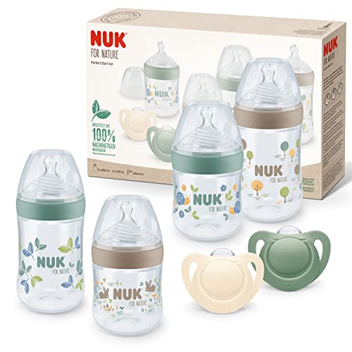 NUK for Nature Perfect Start Baby Bottle & Dummy Set 0-6 Months