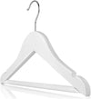 Wooden Hanger White without Pegs 12-pack