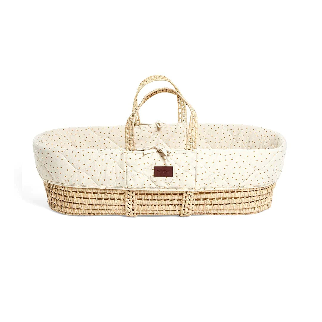 The Little Green Sheep Natural Quilted Moses Basket & Mattress