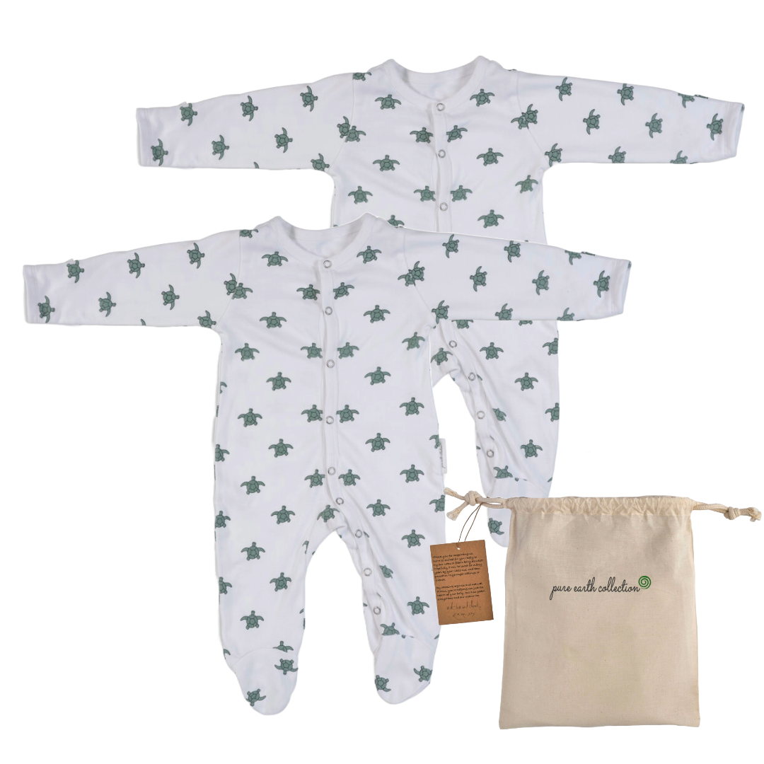 Pure Earth Collection Winter Sleepsuit With Padded Sleeves (pack of 2)