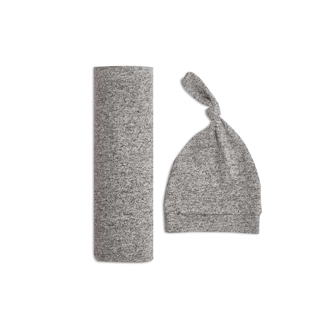 aden + anais Snuggle Knit Swaddle Gift Set - Heather Grey