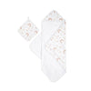 aden + anais Cotton Muslin-Backed Hooded Towel Set - Keep Rising - Oh Happy Day